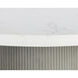 Nicolette 40 X 30 inch Light Grey / Marble Look Outdoor Dining Table